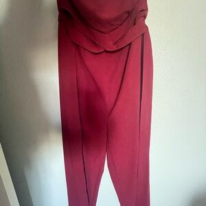 Elegant Burgundy Jumpsuit